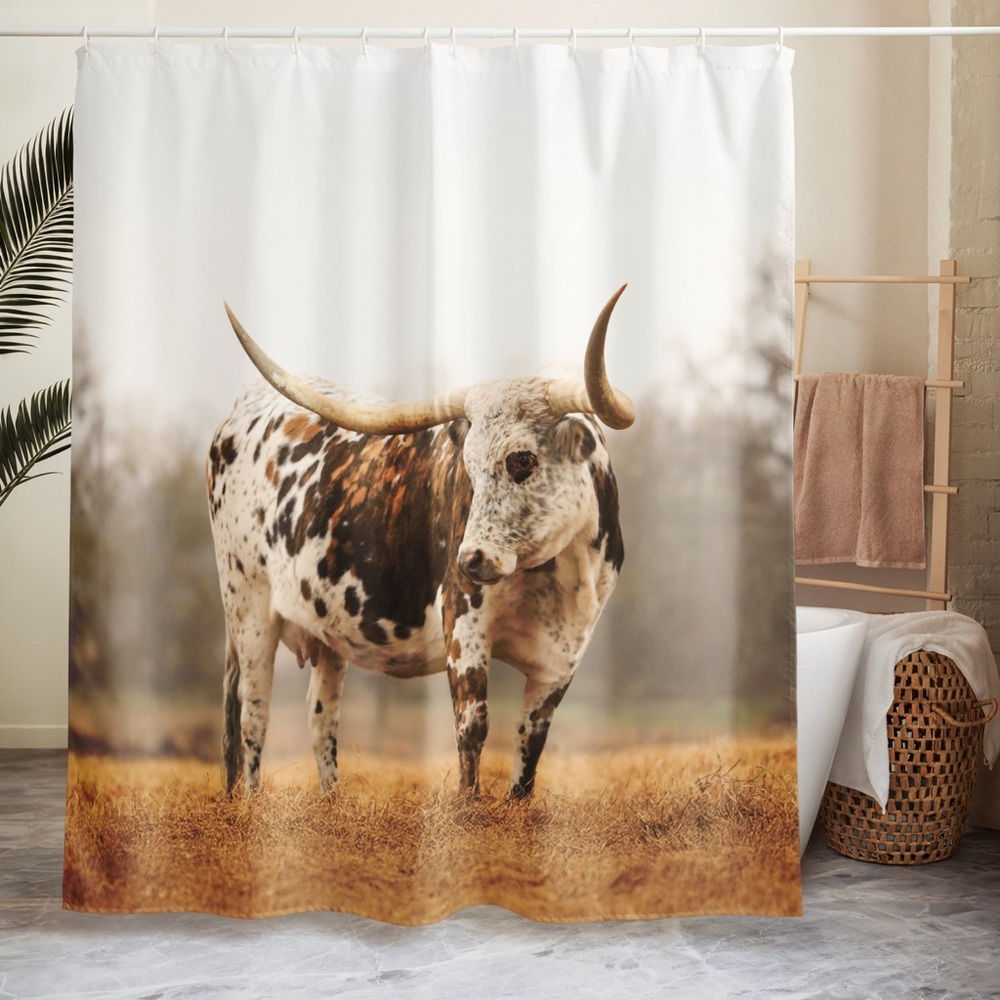 Longhorn Cow Shower Curtain